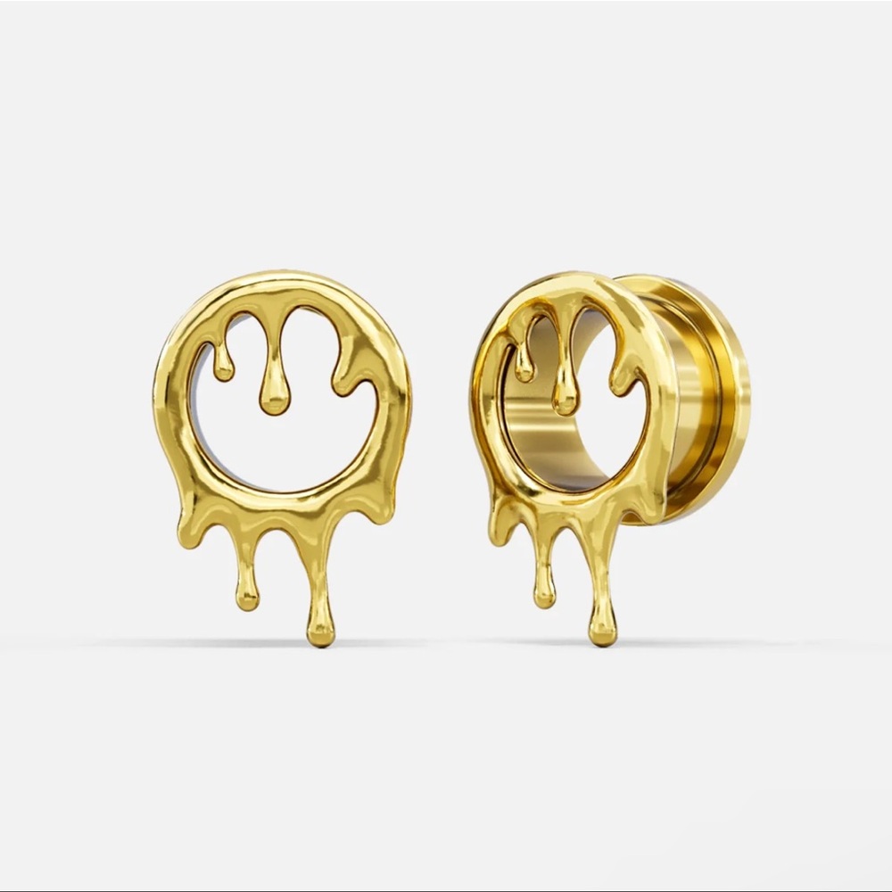 Gold Dripping Tunnels 0g (8mm)